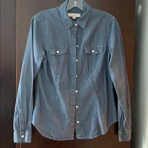 Loft lightweight chambray shirt EUC